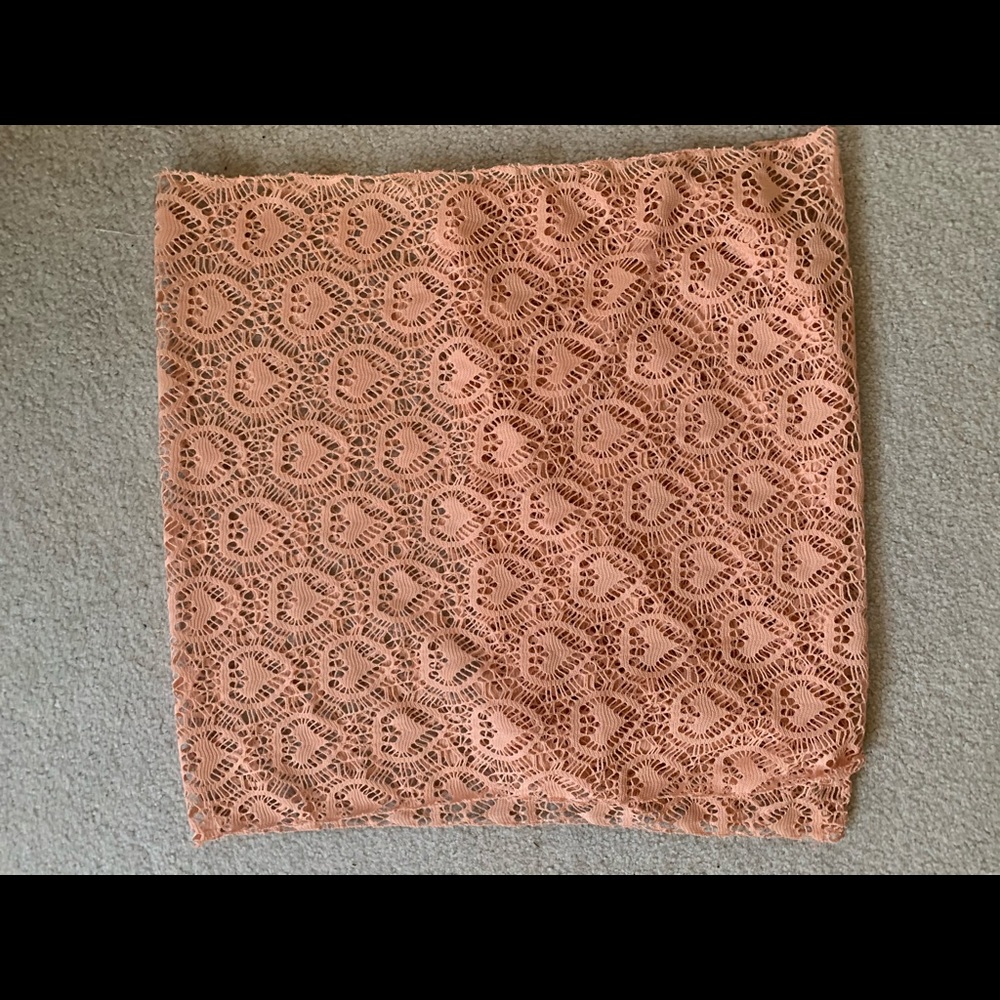 Pink Lace Infinity Scarf